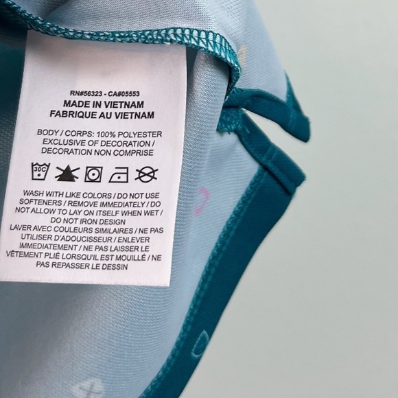 NWT Nike Women's Dri-FIT Victory Printed Golf Polo Bright Spruce/Washed Teal - Picture 6 of 6